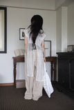 Pleated ST linen cotton pants