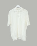 Leoun openwork short sleeve knit