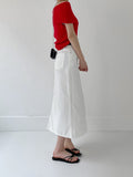 Slab H-line Banding Long Skirt