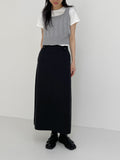Cable Square Neck Knit Vest