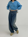 885 Washed Curved Wide Denim