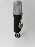 [Premium] Cashmere Knit Hood Half Zip Up
