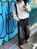Brown Tin Brush Wide Denim