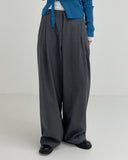 [unisex] Double Tuck Banding Wide Slacks