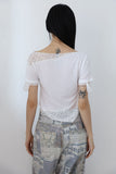 Lace carry diagonal tee