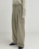 Hayden Two-Tuck Long Wide Slacks