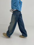 885 Washed Curved Wide Denim
