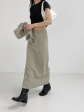 Beth Unbalanced Stripe H-Line Skirt