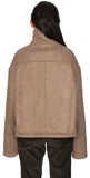 Rough shearling leather jacket