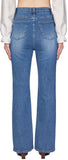 Lead washing flared jeans