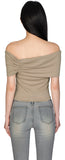Dre shirring off shoulder