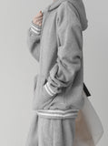 Brushed Fleece Zip-Up Hood