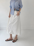 Slab H-line Banding Long Skirt