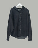 Linf hooded denim shirt