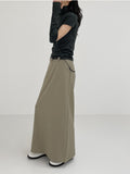 Maxi Low Rise H-Line Skirt