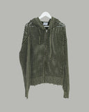Pico Grunge Mesh Hooded Zip-Up