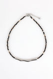 Gemstone silver bar necklace