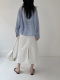 Slab H-line Banding Long Skirt