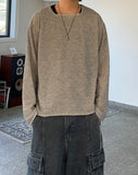Square neck knit long sleeve
