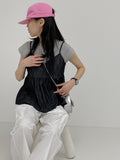 [non-fade] Frill Selvedge Bustier Sleeveless