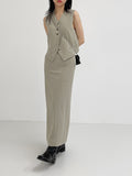 Beth Stripe V-neck Vest