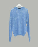 Os punching see-through knit