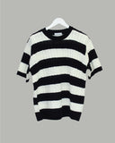 Brine round neck striped knit