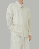 Net overfit collar shirt
