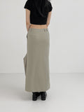 Beth Unbalanced Stripe H-Line Skirt