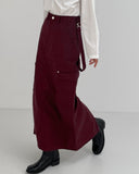 58 Strap Cargo Maxi Long Skirt