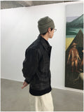 PL Washing Trucker Leather Jacket