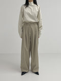 Hayden Two-Tuck Long Wide Slacks