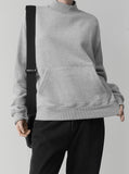 Half Turtleneck Pocket Sweatshirt