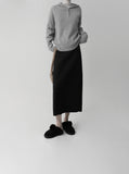 [Premium] Cashmere Knit Hood Half Zip Up