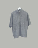 Kamen short sleeve knit zip-up