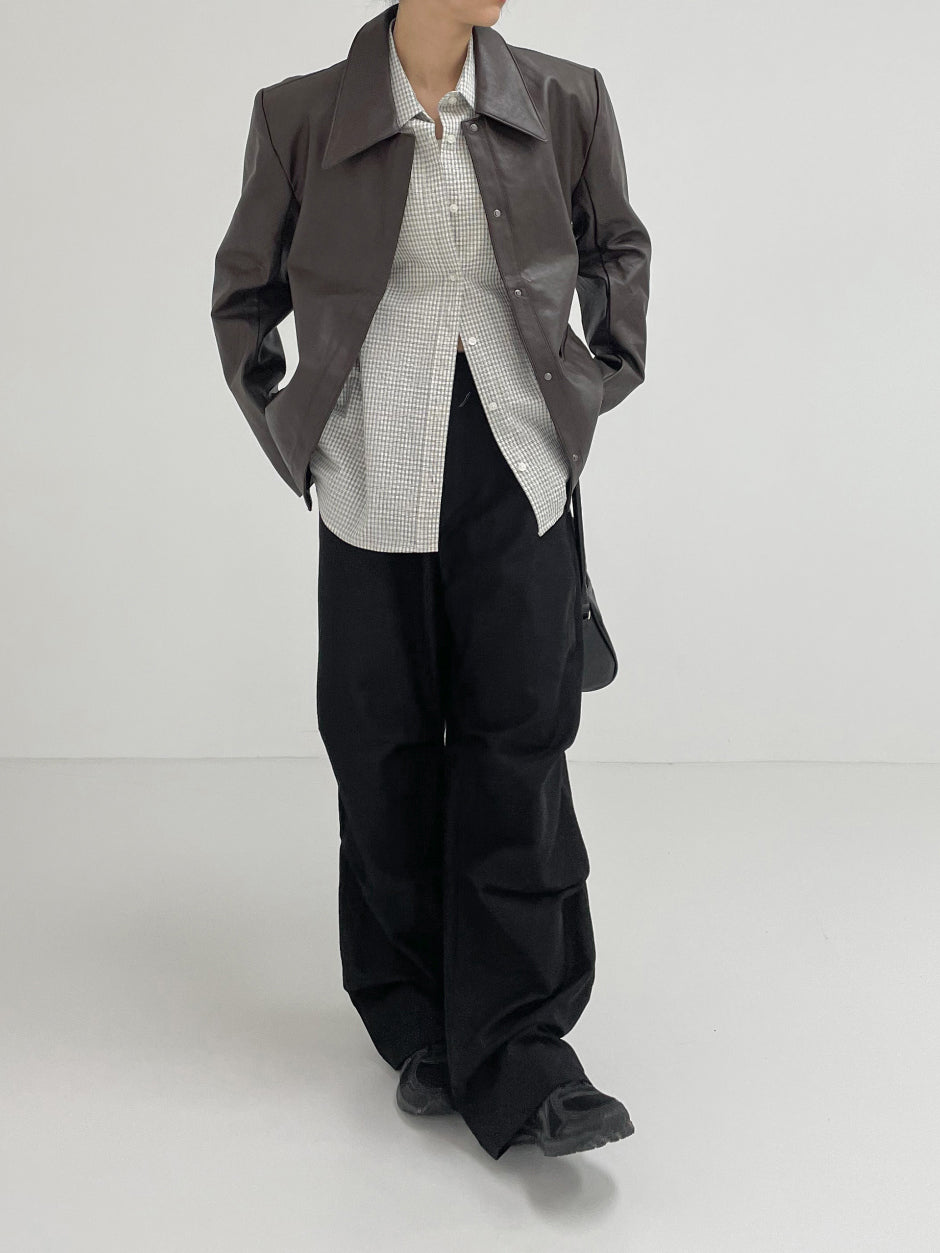 【INCHANT ME】Lisburn Hidden Leather Jacket INCHANT ME(インチャントミー) - リスバーンヒドゥンレザー