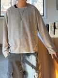 Square neck knit long sleeve