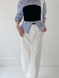 Slab H-line Banding Long Skirt