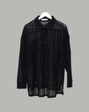 Net overfit collar shirt