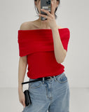 [summer] Margaret off-shoulder sleeveless knit