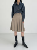 Sophie Pleats Midi Skirt