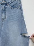 662 Three Cut Brush Long Wide Denim