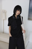 Lace bermuda pants