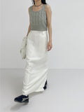 Cable Square Neck Knit Vest