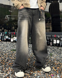 Brown Tin Brush Wide Denim