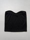 Heart ribbed layered tube top