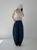 539 Cotton Balloon Fit Wide Pants