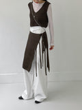 [set] Dining layered knit two-piece