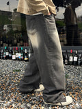 Brown Tin Brush Wide Denim