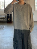 Square neck knit long sleeve